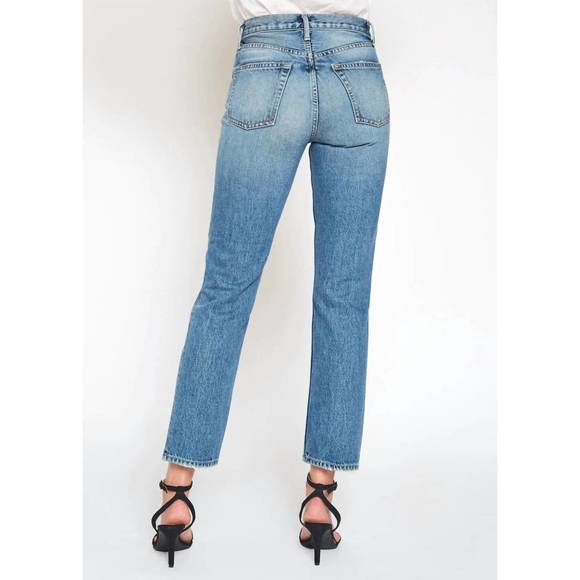 NEW NOEND claude straight jean in hand-sanded blue - Picture 5 of 6